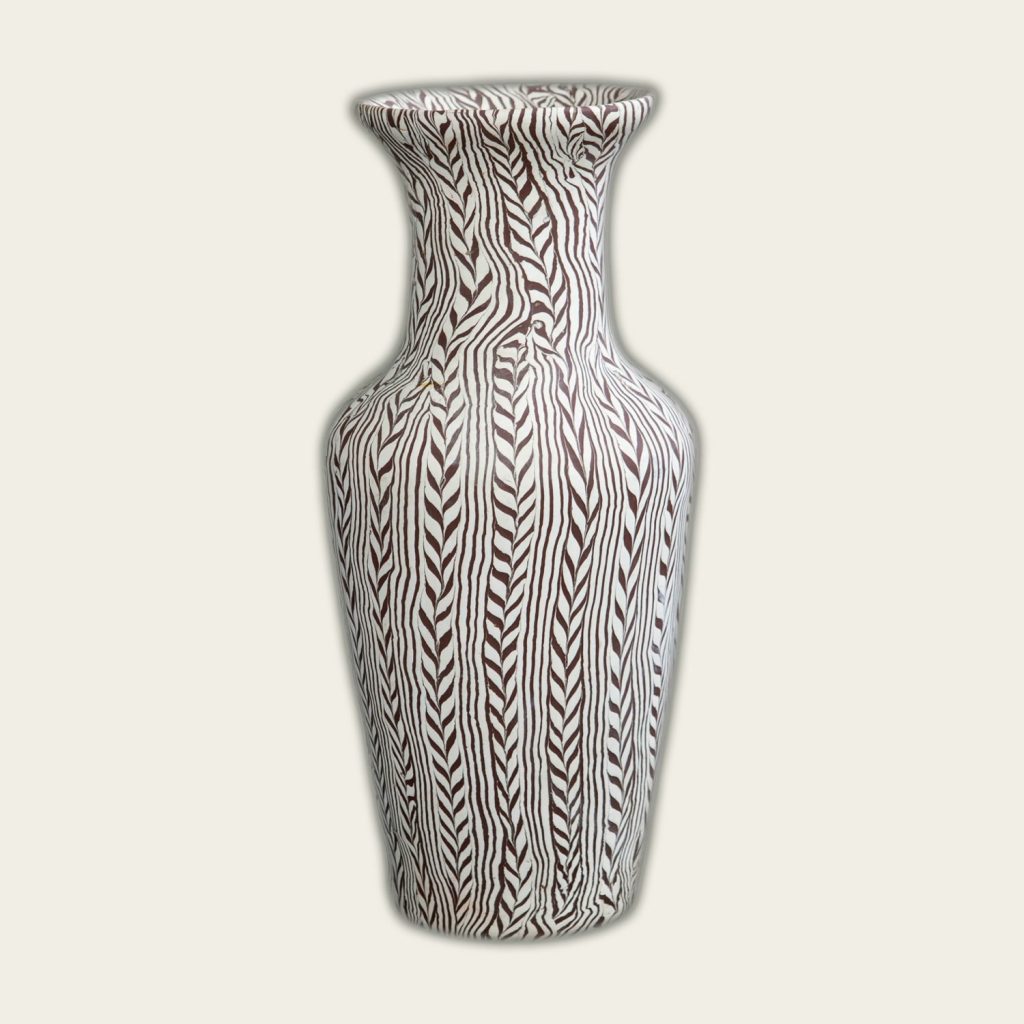 Vase — Burgundy Feather