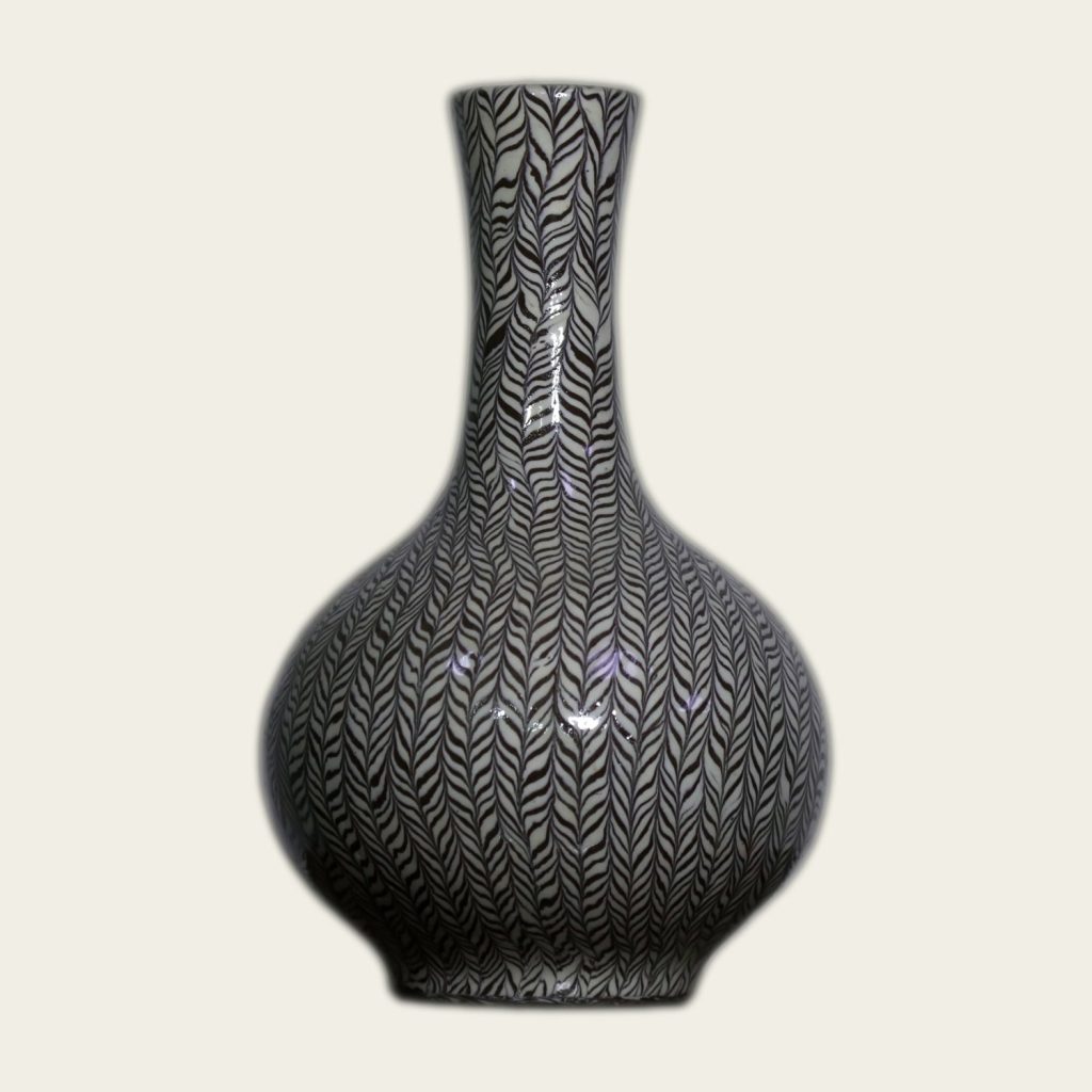 Vase — Brown & White