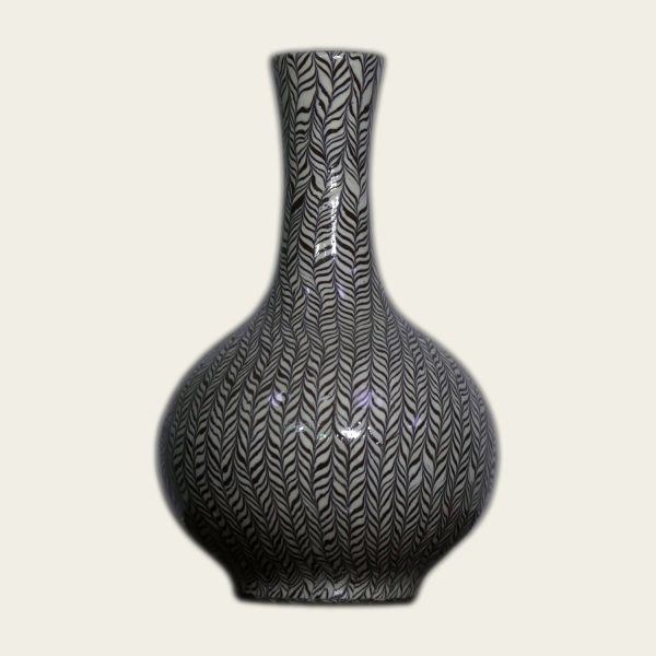 Vase — Brown & White